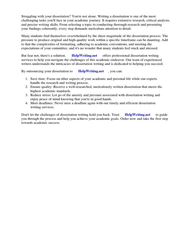 Dissertation Writing Help Services | PDF | Thesis | Academia