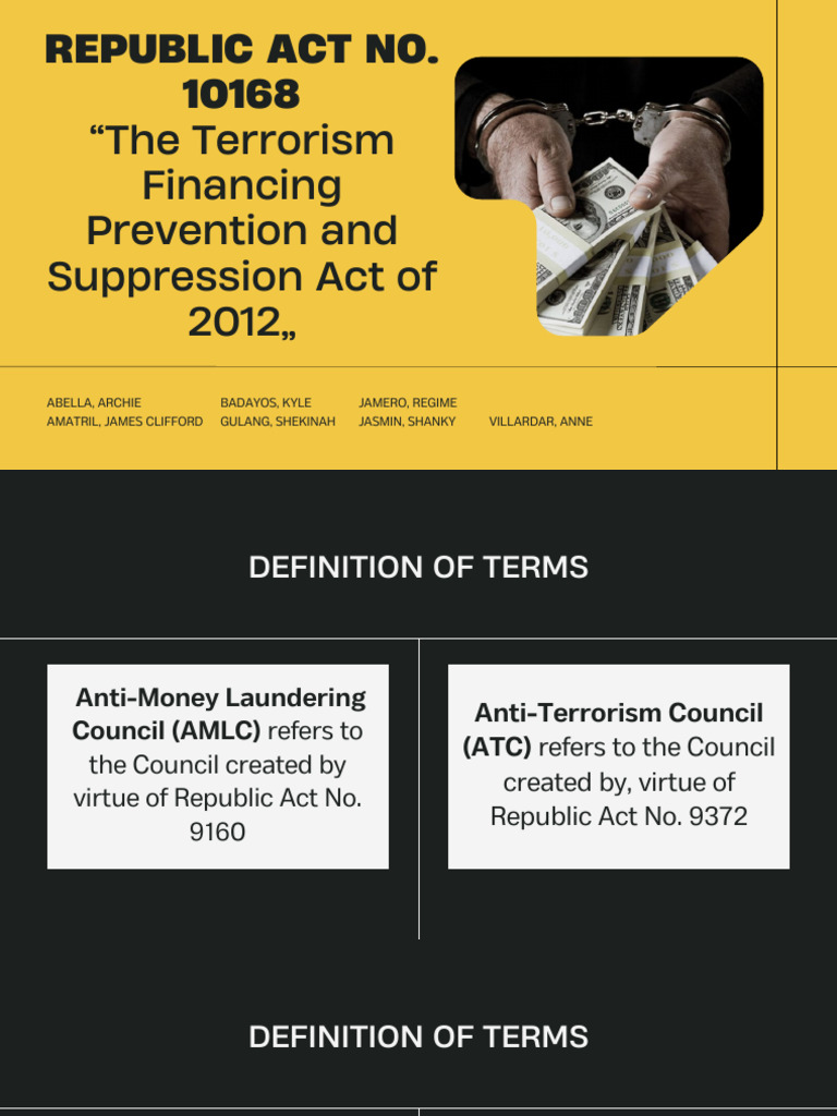 Ra 10168 | PDF | Justice | Crime & Violence