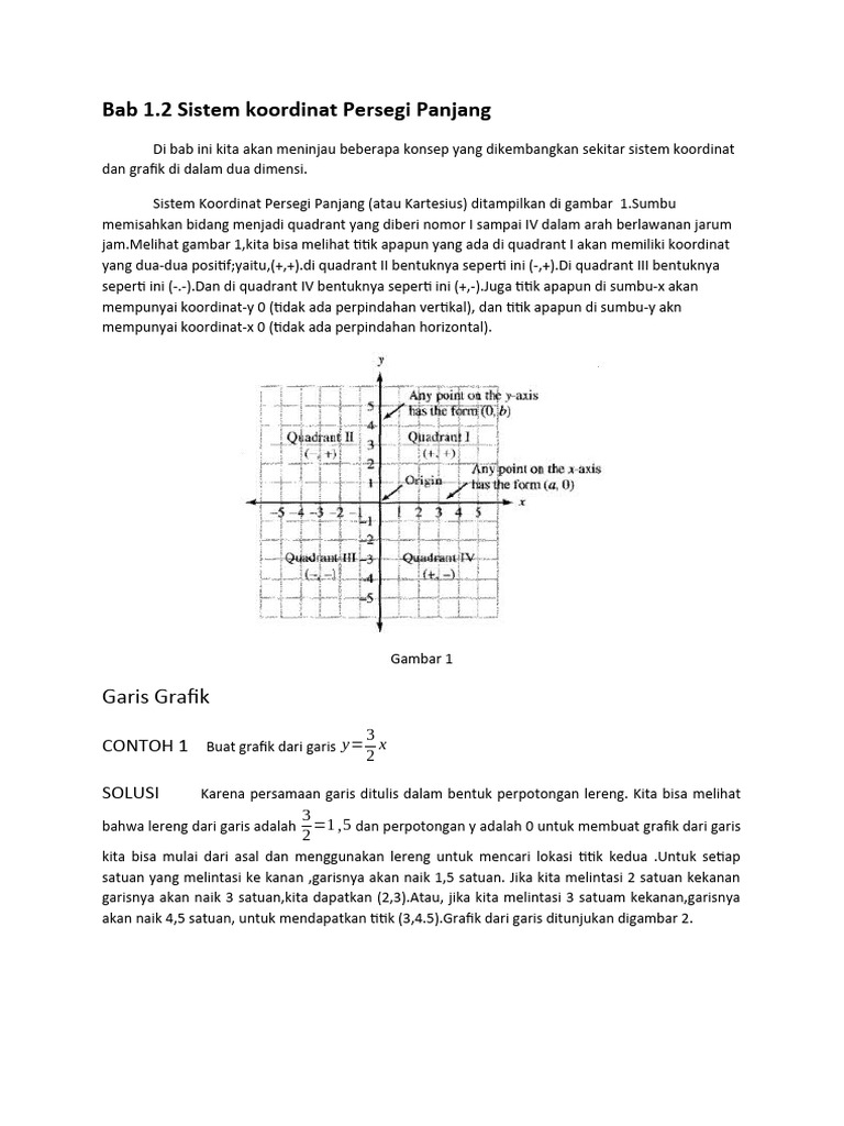 rectangulat coordinat system - graphing lines | PDF