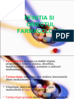 Curs -Definitia Si Obiectul Farmacologiei