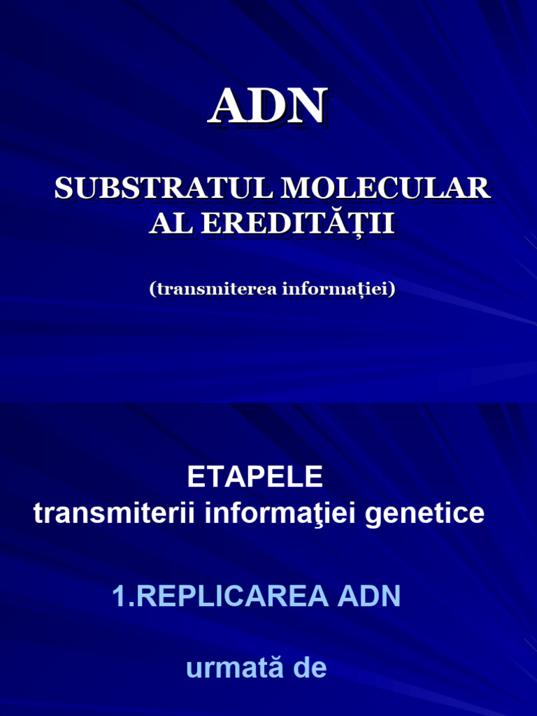 Replicarea ADN. Diviziunea Celulara | PDF