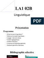 CM1 - Quest-Ce Que La Linguistique