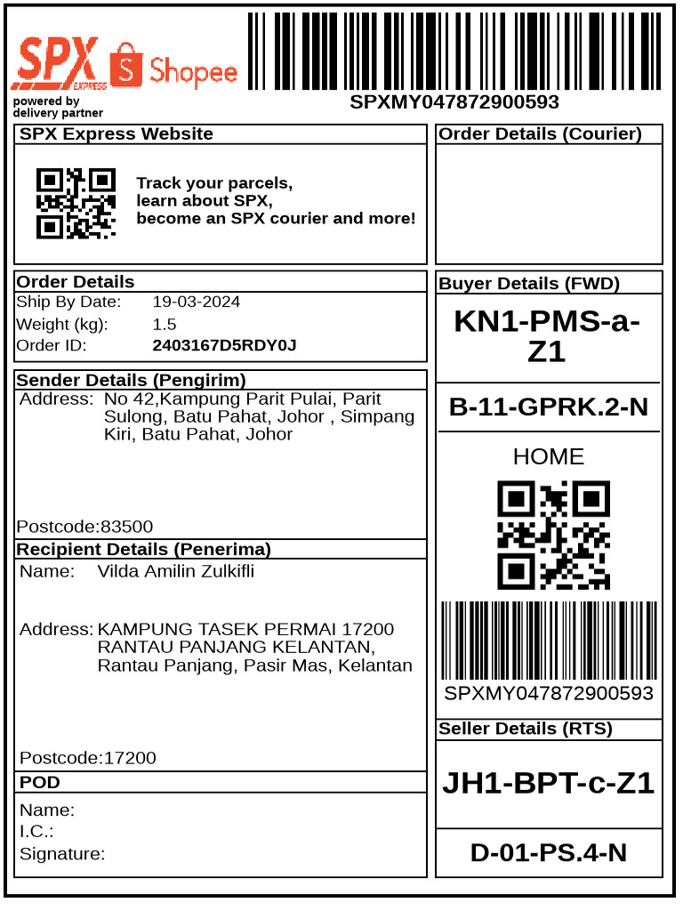 SPX Courier Service Guide | PDF