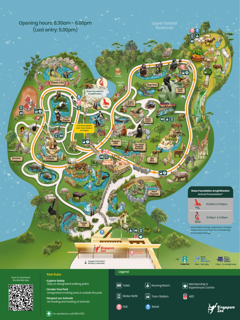 Singapore Zoo Map And Smoking Areas PDF 1