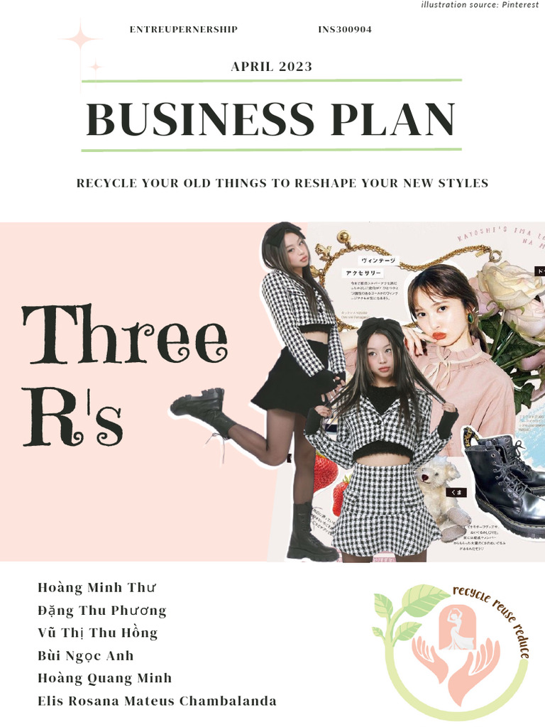 Business Plan - Three R's | Download Free PDF | Fashion | Clothing