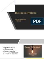 Business Hygiene - Prof. Ashish Godghate - PHIMSR