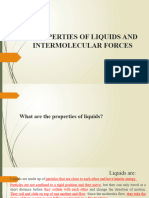 Properties of Liquids and Intermolecular Forces