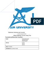 Metal Detector Circuit Using Two Transistors