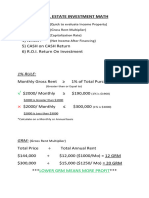 Real Estate Investment Math