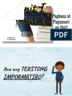 Tekstong Impormatibo at Deskriptibo