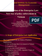 Central Institute For Economic Management: Implementation of The Enterprise Law: New Way of Policy Enforcement in Vietnam