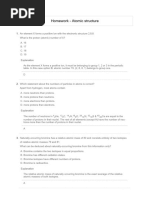 Atomic Structure Answer