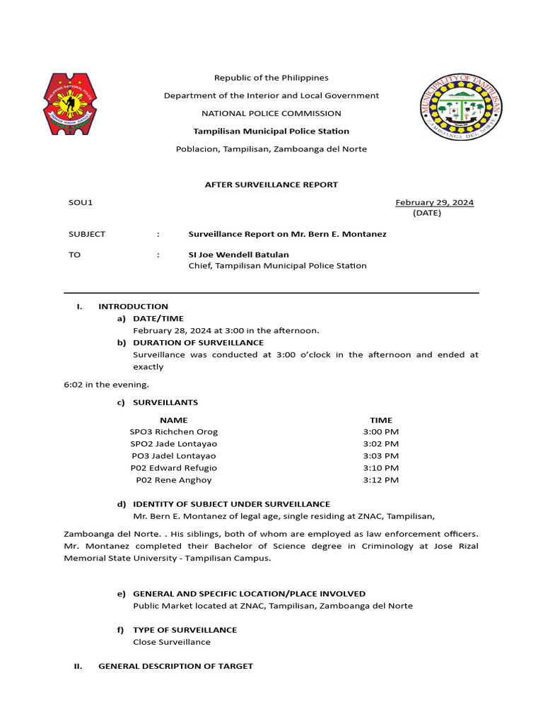 Surveillance Report Pdf Surveillance Justice