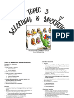 Topic 3 Selection & Speciation