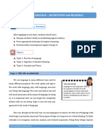 Lesson 2: Language - Definitions and Meanings: Desired Learning Outcomes