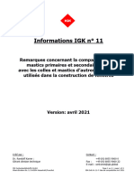 Informations IGK 11 Liste de Compatibilite Avril 2021