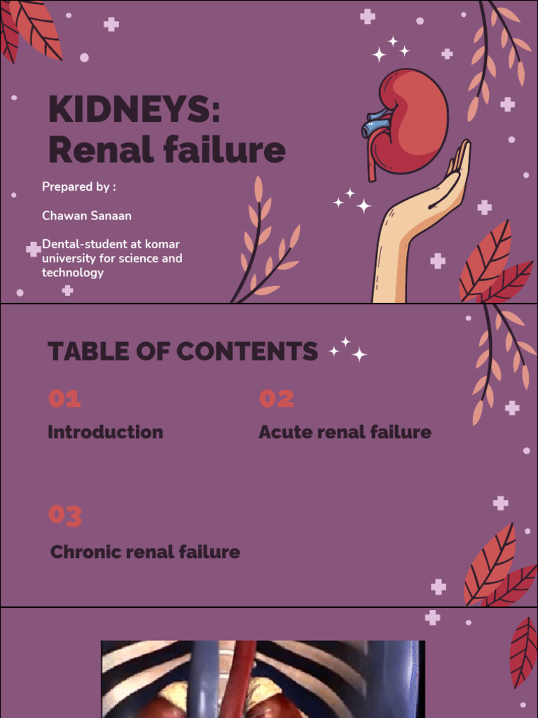 KIDNEY DISEASE VS RENAL FAILURE intelligence overview