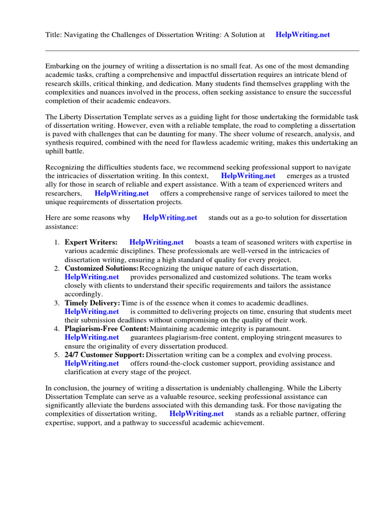 Liberty Dissertation Template PDF Free Will Liberty