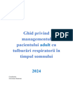 Ghid Privind Managementul Pacientului Cu Tulburari Respiratorii in Timpul Somnului