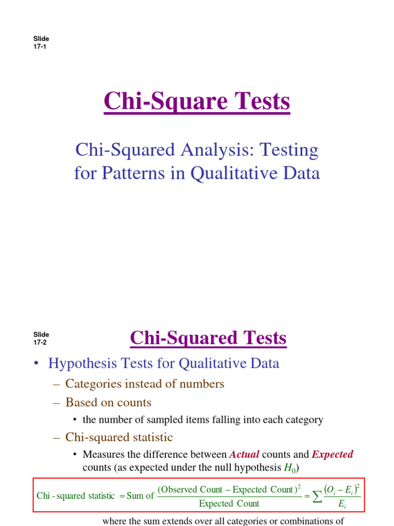 Chi Square Tests | PDF | Chi Squared Test | Statistics