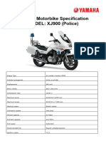 Yamaha Motorbike Specification XJ900P