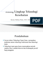 Pertemuan II Ruang Lingkup Teknologi Kesehatan