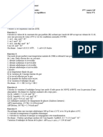 TD Thermodynamique Des Équilibres