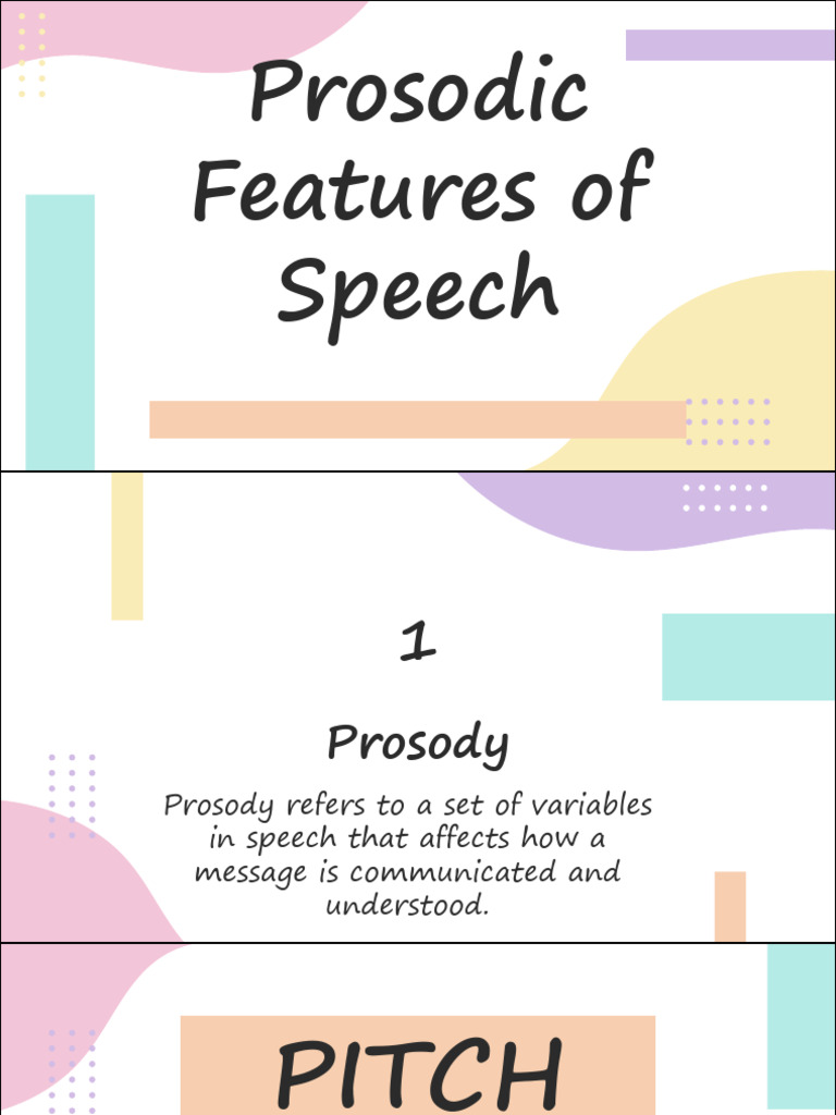 Prosodic Features Of Speech Meaning