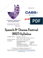 Speech Drama Syllabus 2023