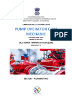 Pump Operator Cum Mech - CTS2.0 - NSQF-3