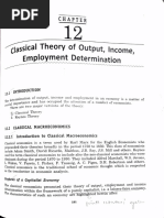 1 - Classical Theory of Output, Income and Employment Determination