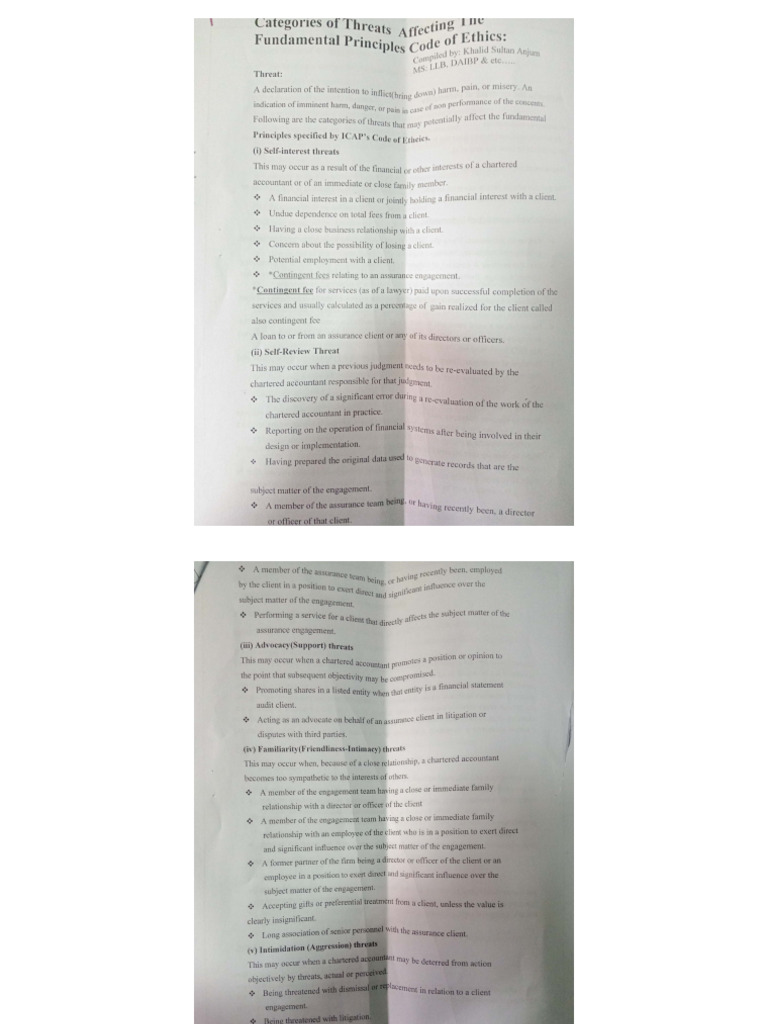 Audit Notes | PDF