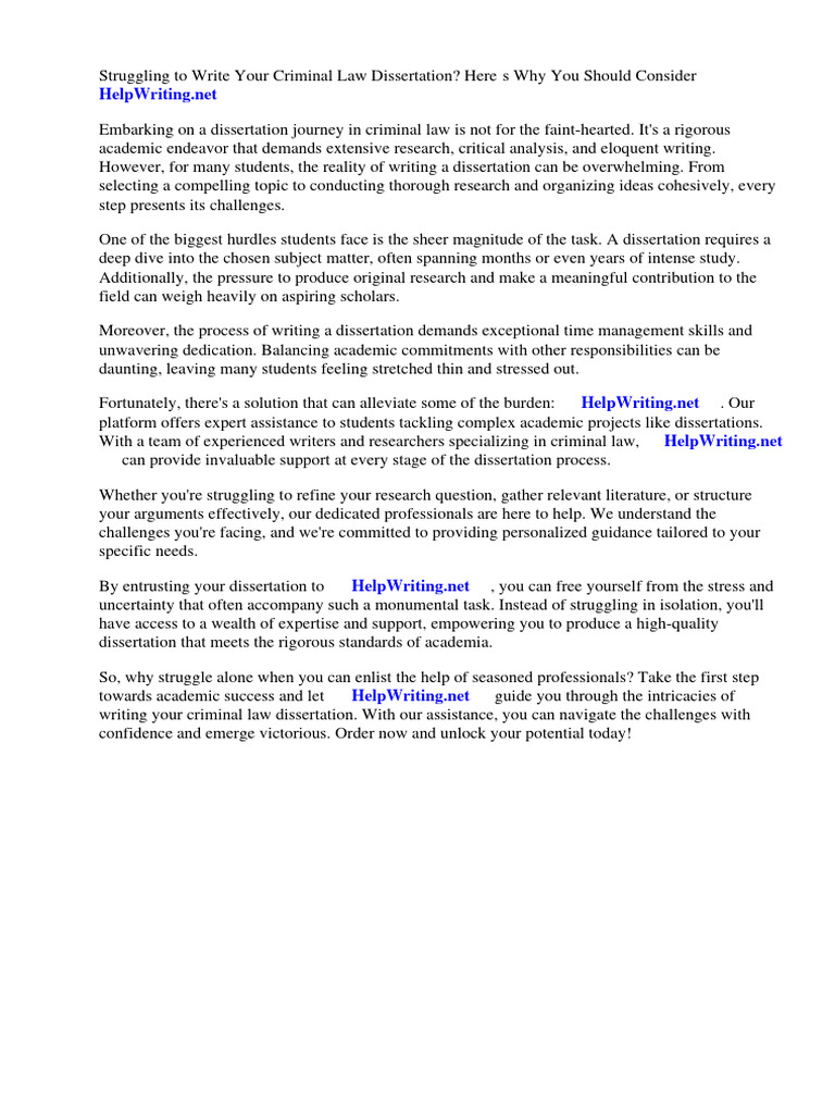 Criminal Law Dissertation Topics Scotland