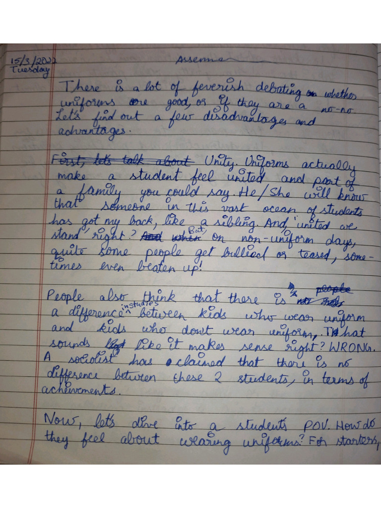 Devadharshini English Homework Assessment Task (15.3.2022) | PDF