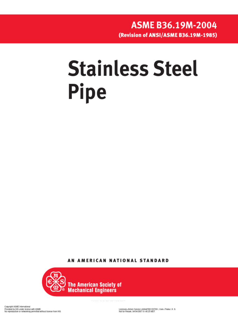 Asme b36 19m 2004 pdf pipe fluid conveyance building engineering