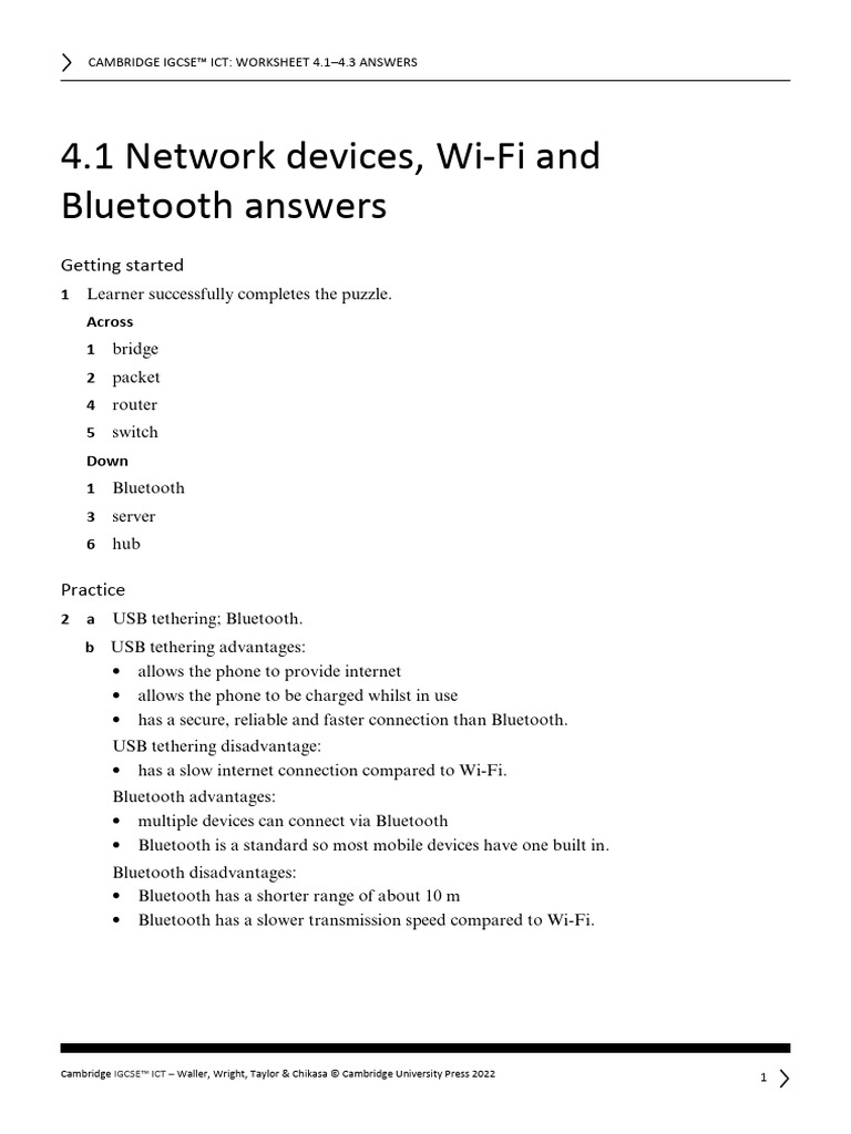 ICT Worksheet-Answers From Page 4 - 18 | PDF | Transport Layer Security ...