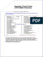 Linkbelt Telescopic Truck Crane HTC 8650 II HTC 8660 II Service Manual