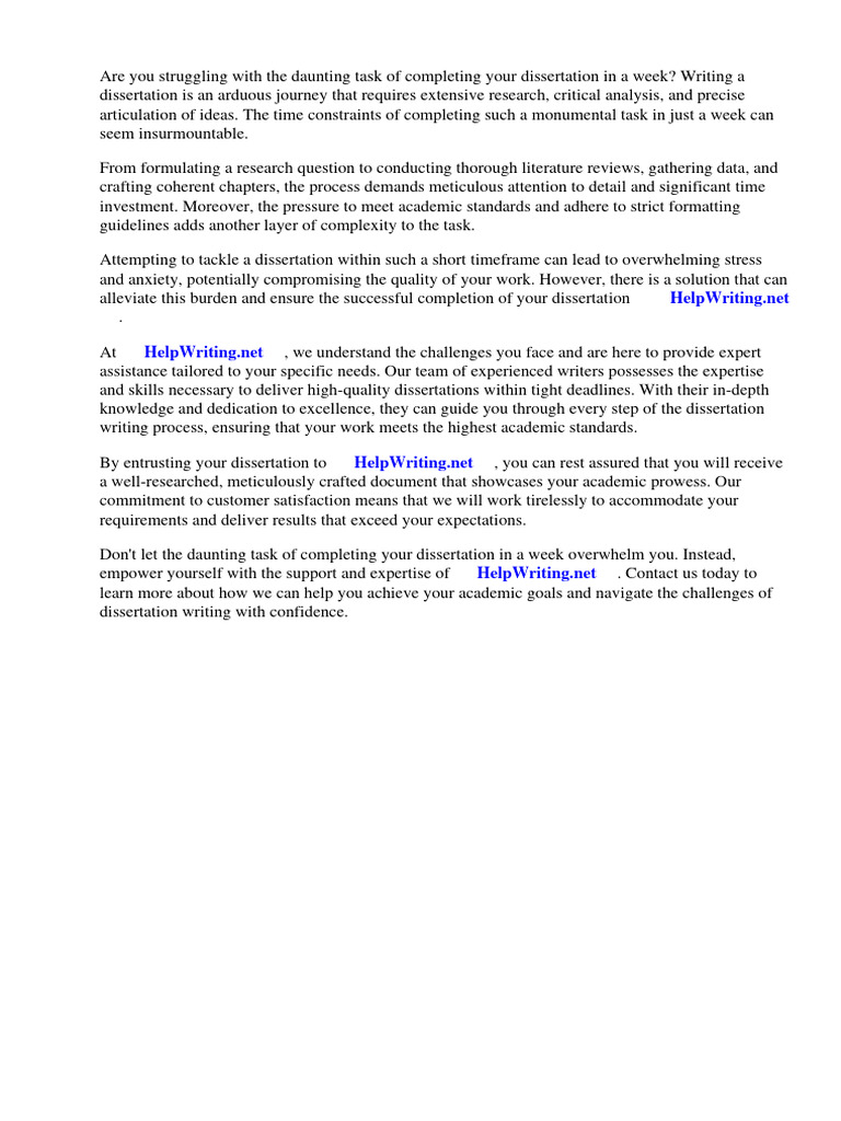 Dissertation Done In A Week Pdf Thesis Doctor Of Philosophy