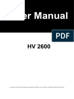 10-203-00019-06 HV2600 User Manual