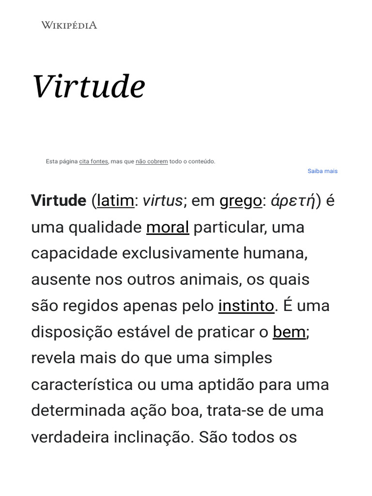 Significado e Tipos de Virtudes | PDF | Virtude