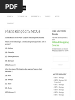 Plant Kingdom MCQs