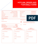 Hotlink Order and Contract Form: Customer Information