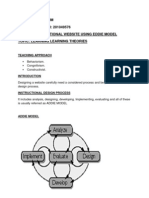 Name: Monama MM STUDENT NUMBER: 201049576 Planning Educational Website Using Eddie Model Topic: Learning Learning Theories