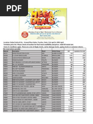 Dubai Festival City Electronics Sale | PDF | Headphones | Vacuum