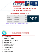 Mechanical Performance of Pattern Using 3d Printing Process