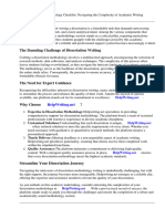 Dissertation Methodology Checklist