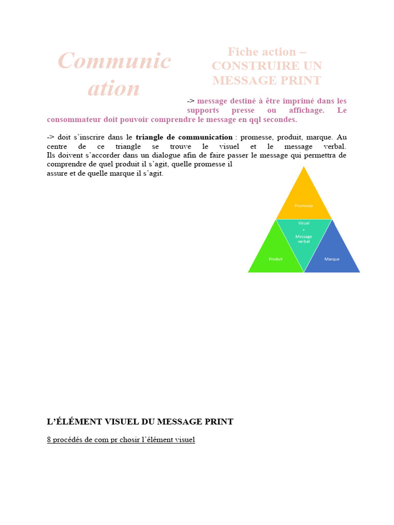 Construire un Message Print Efficace | PDF | Publicité | la communication
