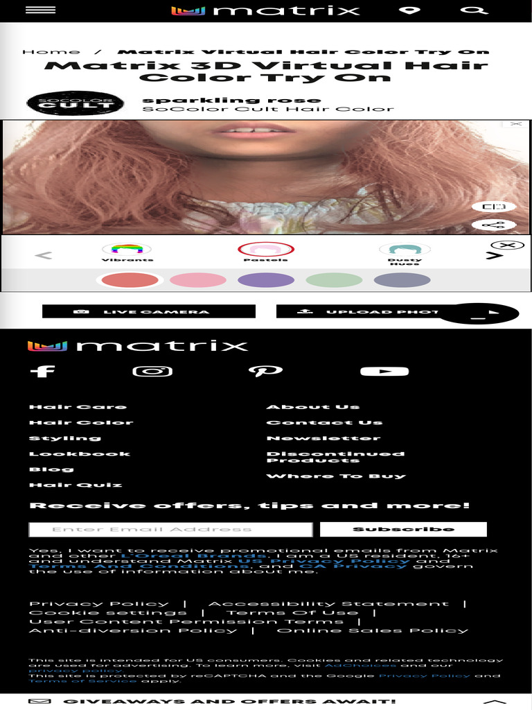 Matrix 3D Virtual Hair Color Try-On | PDF