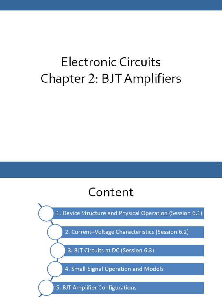 BJT Amplifiers: Operation & Analysis | PDF | Bipolar Junction ...