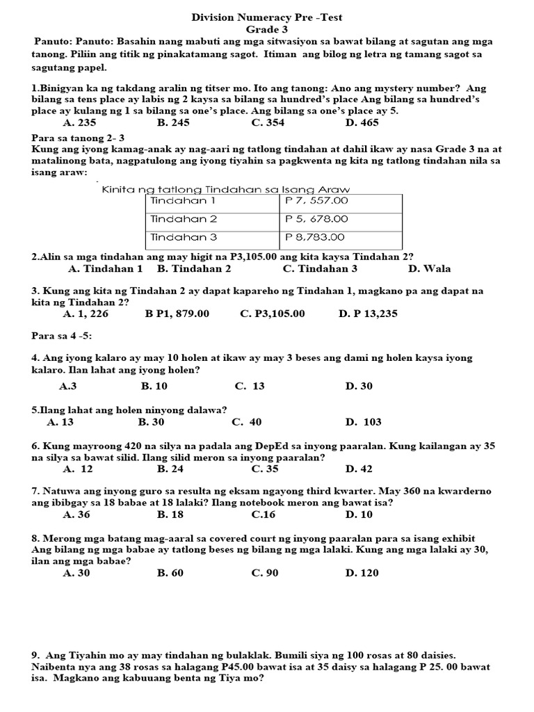Division Numeracy | PDF